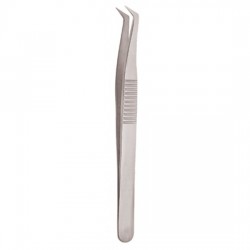 Serrated Handle Eyelash Tweezer